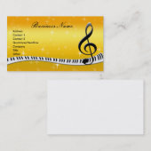 Cartes de visite de notes de G-Clef et de musique (Devant / Derrière)