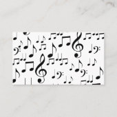 Cartes de visite de notes musicales (Devant)