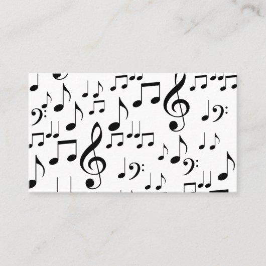 Cartes de visite de notes musicales (Devant)