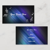 Cartes de visite de notes musicales (Devant / Derrière)