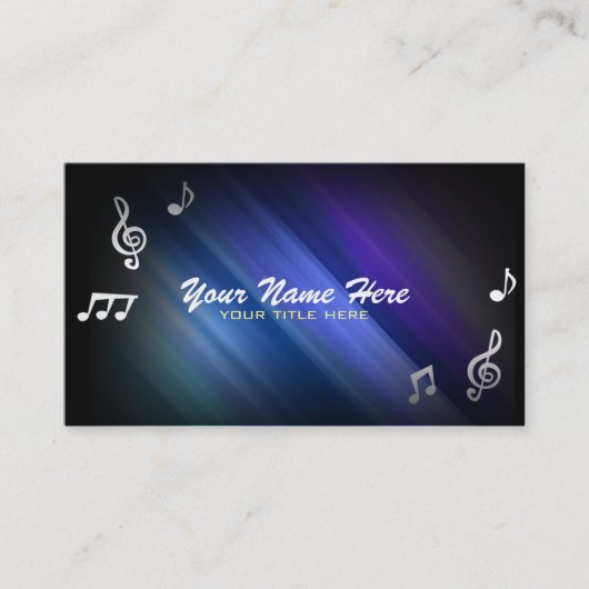 Cartes de visite de notes musicales (Devant)