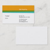 Cartes de visite de nourritures de Salvi (Devant / Derrière)