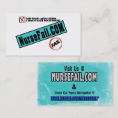 Cartes de visite de NurseFail (Devant / Derrière)