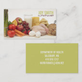 Cartes de visite de nutritionniste (Devant / Derrière)