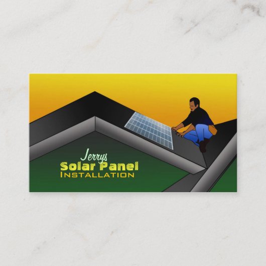 Cartes de visite de panneaux solaires (Devant)