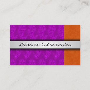 Cartes de visite de paons de l'Inde Paisley