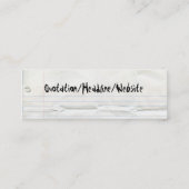 Cartes de visite de papier de carnet (Dos)