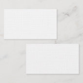 Cartes de visite de papier de toile (Devant / Derrière)