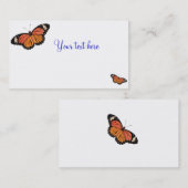 Cartes de visite de papillon (Devant / Derrière)