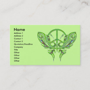 CARTES DE VISITE DE PAPILLON DE SIGNE DE PAIX