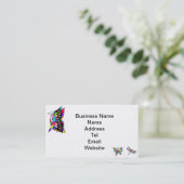 Cartes de visite de papillons de sensibilisation (Debout devant)