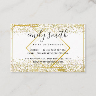 Cartes de visite de Parties scintillant d'or Art d