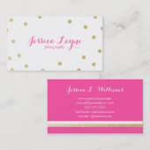 Cartes de visite de parties scintillantes (Devant / Derrière)