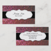 Cartes de visite de parties scintillantes de Faux (Devant / Derrière)