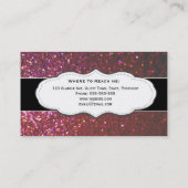 Cartes de visite de parties scintillantes de Faux (Dos)