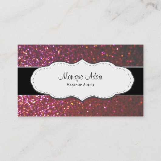 Cartes de visite de parties scintillantes de Faux (Devant)