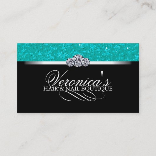 Cartes de visite de parties scintillantes de salon (Devant)