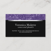 Cartes de visite de parties scintillantes de salon (Dos)