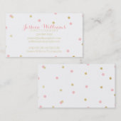 Cartes de visite de parties scintillantes d'or (Devant / Derrière)