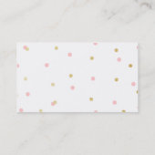 Cartes de visite de parties scintillantes d'or (Dos)