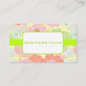 cartes de visite de Pastel poppies de fleurs rétro (Dos)