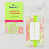 cartes de visite de Pastel poppies de fleurs rétro (Devant / Derrière)