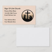 Cartes de visite de pasteur d'église chrétienne (Devant / Derrière)
