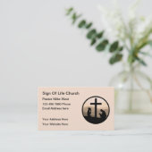 Cartes de visite de pasteur d'église chrétienne (Debout devant)