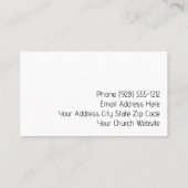 Cartes de visite de pasteur d'église des nuages bl (Dos)