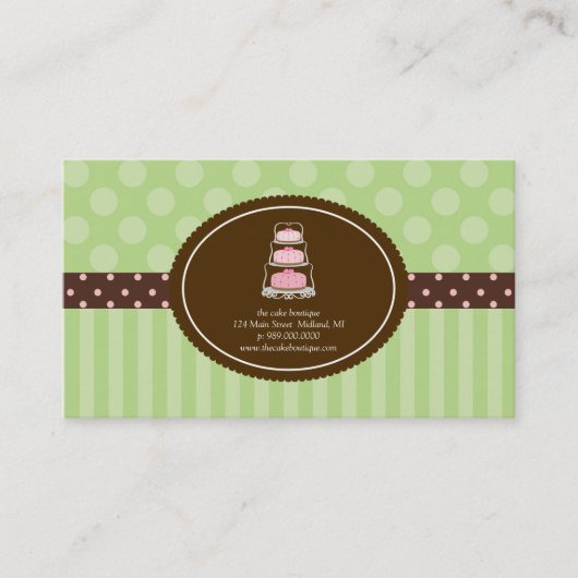 Cartes de visite de pâtisserie ou de boulangerie (Devant)