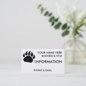 Cartes de visite de patte d'ours (Debout devant)