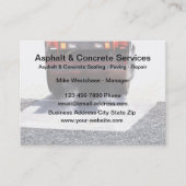 Cartes de visite De Pavage D'Asphalte Et De Béton (Devant)