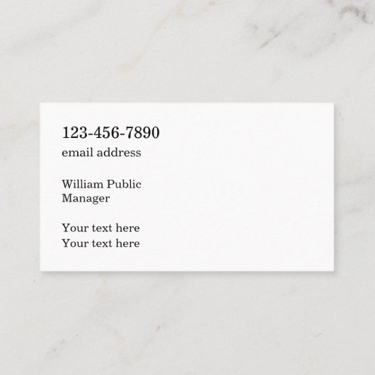 Cartes de visite de paysage à double face