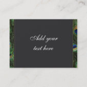 Cartes de visite de Peacock noir (Dos)