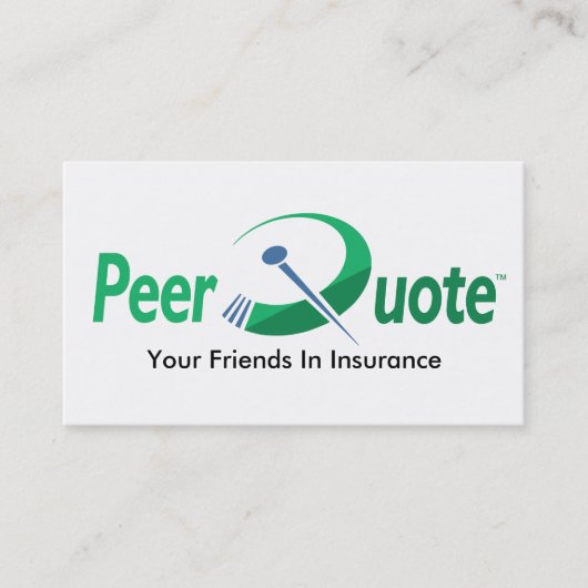 Cartes de visite de PeerQuote (Devant)