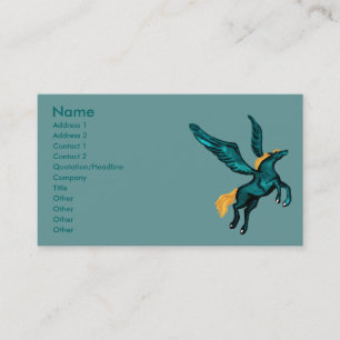 Cartes de visite de Pegasus (turquoise)