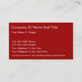 Cartes de visite de peintre (Dos)