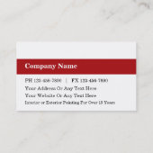 Cartes de visite de peintre (Dos)