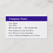 Cartes de visite de peintre (Dos)