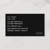 Cartes de visite de peintre (Dos)