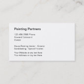 Cartes de visite de peintre (Dos)