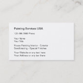 Cartes de visite de peintre (Dos)