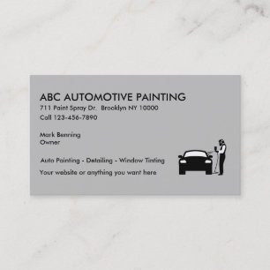 Cartes de visite de peinture automobile