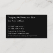 Cartes de visite de peinture de Chambre (Dos)