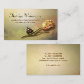 cartes de visite de peinture de tulipe âgés par (Devant / Derrière)