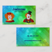 Cartes de visite de peinture de visage (Devant / Derrière)