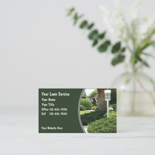 Cartes de visite de pelouse (Debout devant)