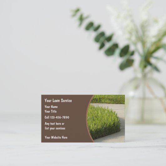 Cartes de visite de pelouse (Debout devant)