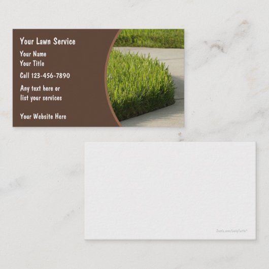 Cartes de visite de pelouse (Devant / Derrière)