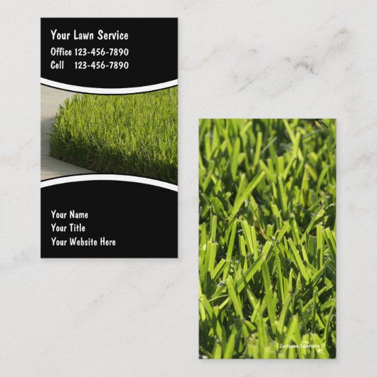 Cartes de visite de pelouse (Devant / Derrière)